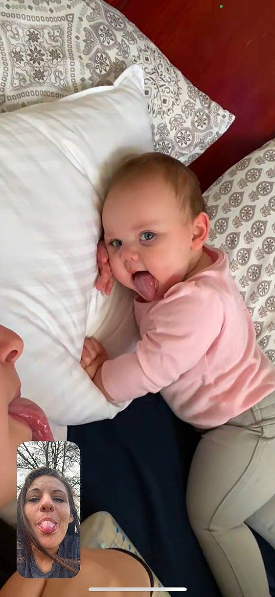 Blakeleigh joined the competition — help win amazing prizes! baby, baby_products, baby_toddler_clothing, cheek, child, comfort, finger, gesture, happy, iris, lap, linens, mouth, nose, person, pink, skin, sleeve, smile, thumb