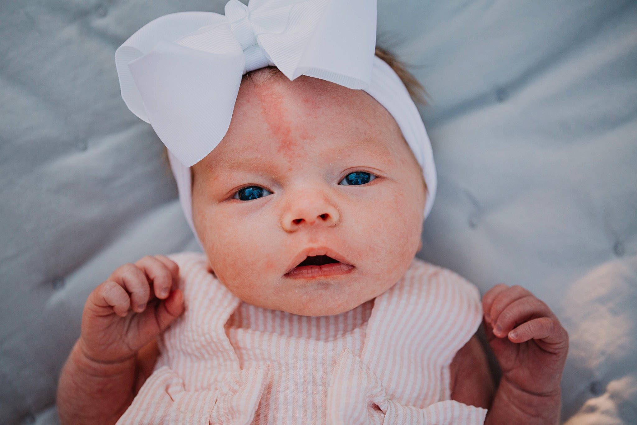 Sutton joined the competition — help win amazing prizes! baby, baby_toddler_clothing, cheek, chin, dress, eye, eyebrow, face, hand, happy, head, human_body, iris, lip, mouth, nose, person, skin, smile, textile