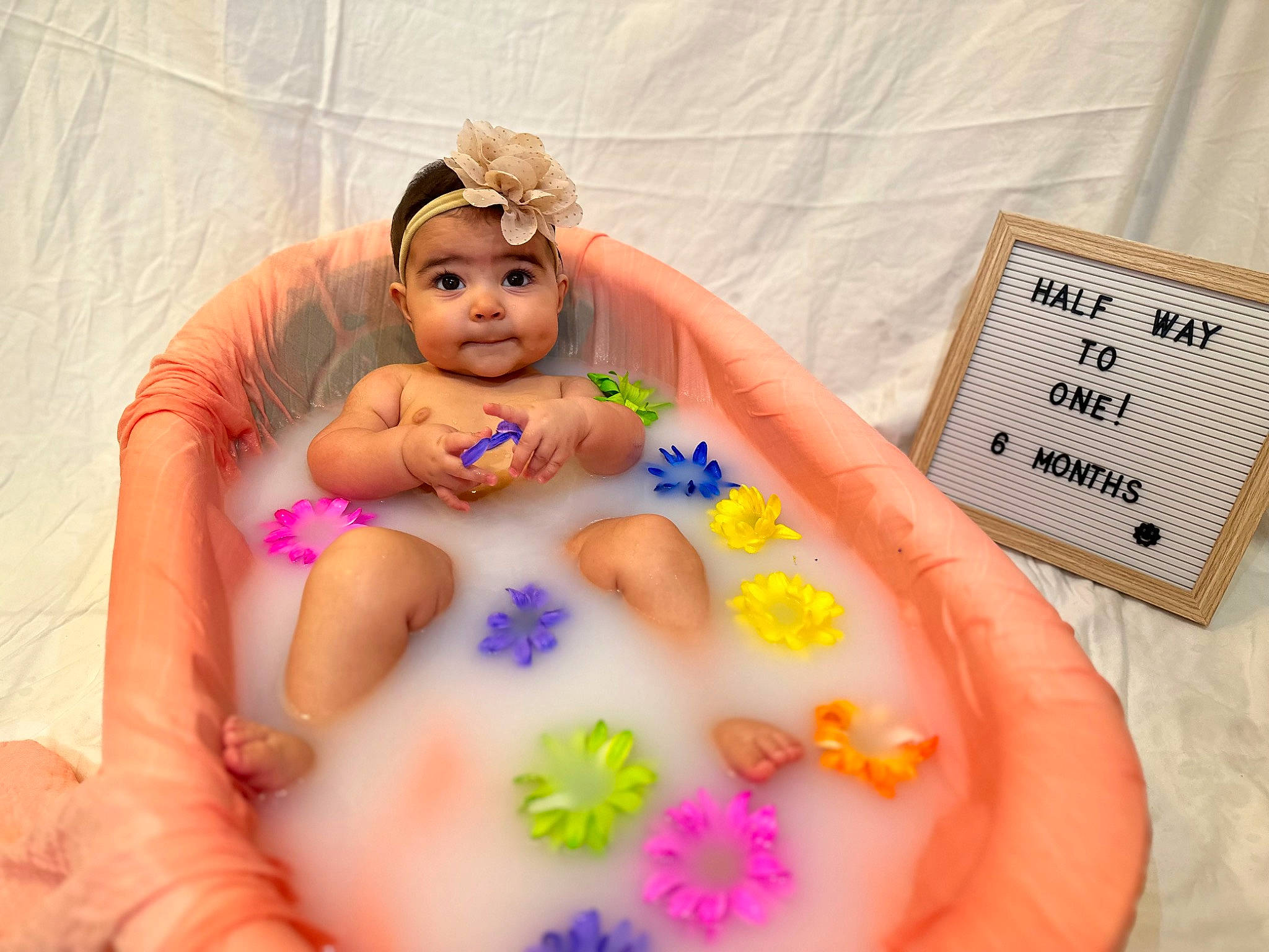 Aubriella joined the competition — help win amazing prizes! abdomen, art, baby, baby_products, bathing, chest, child, circle, doll, event, fashion_accessory, happy, headpiece, headwear, jewellery, nail, person, pink, play, sitting