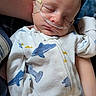 Blake joined the competition — help win amazing prizes! adult_arm, baby, blanket, close_up, clothing, cradled, dinosaur_print, face, head, indoors, infant, medical_device, nasal_tube, newborn, onesie, peaceful, photography, portrait, skin, sleeping
