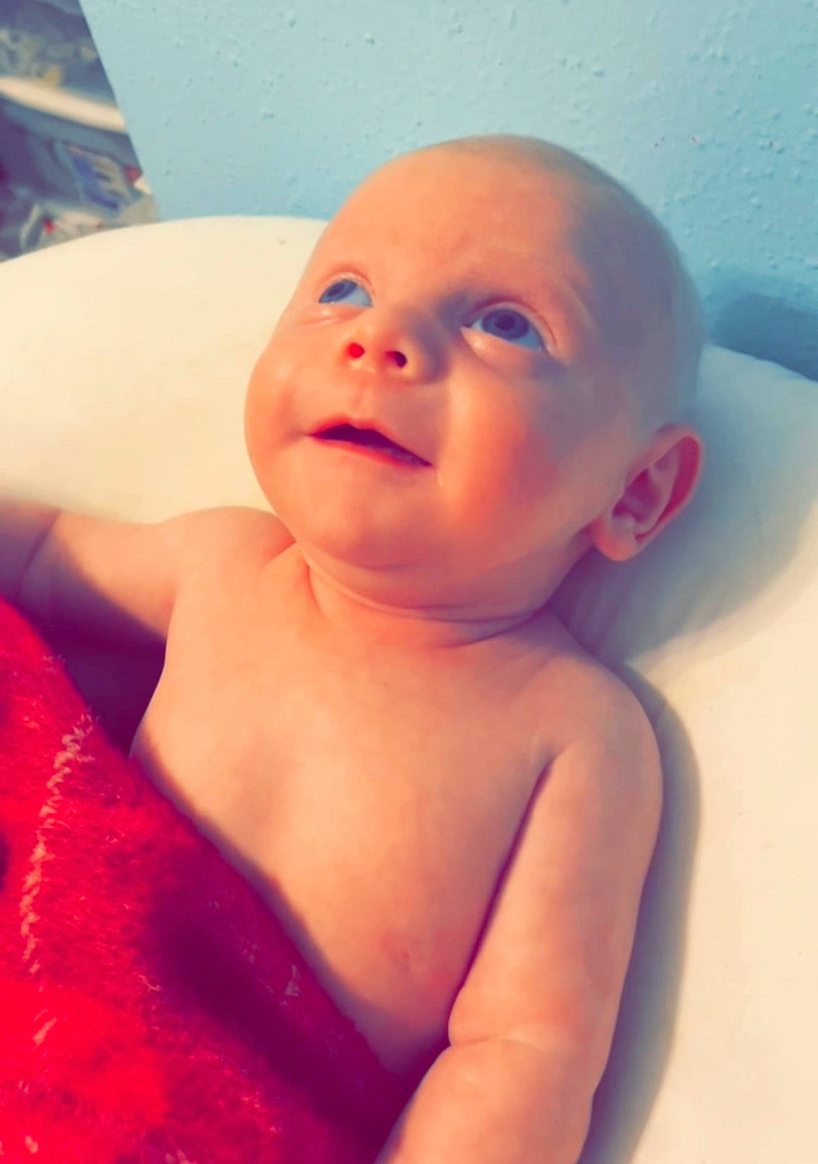 Eli joined the competition — help win amazing prizes! baby, baby_toddler_clothing, cheek, chest, ear, eye, eyebrow, eyelash, happy, human_body, iris, jaw, lip, mouth, neck, nose, person, pink, skin, smile