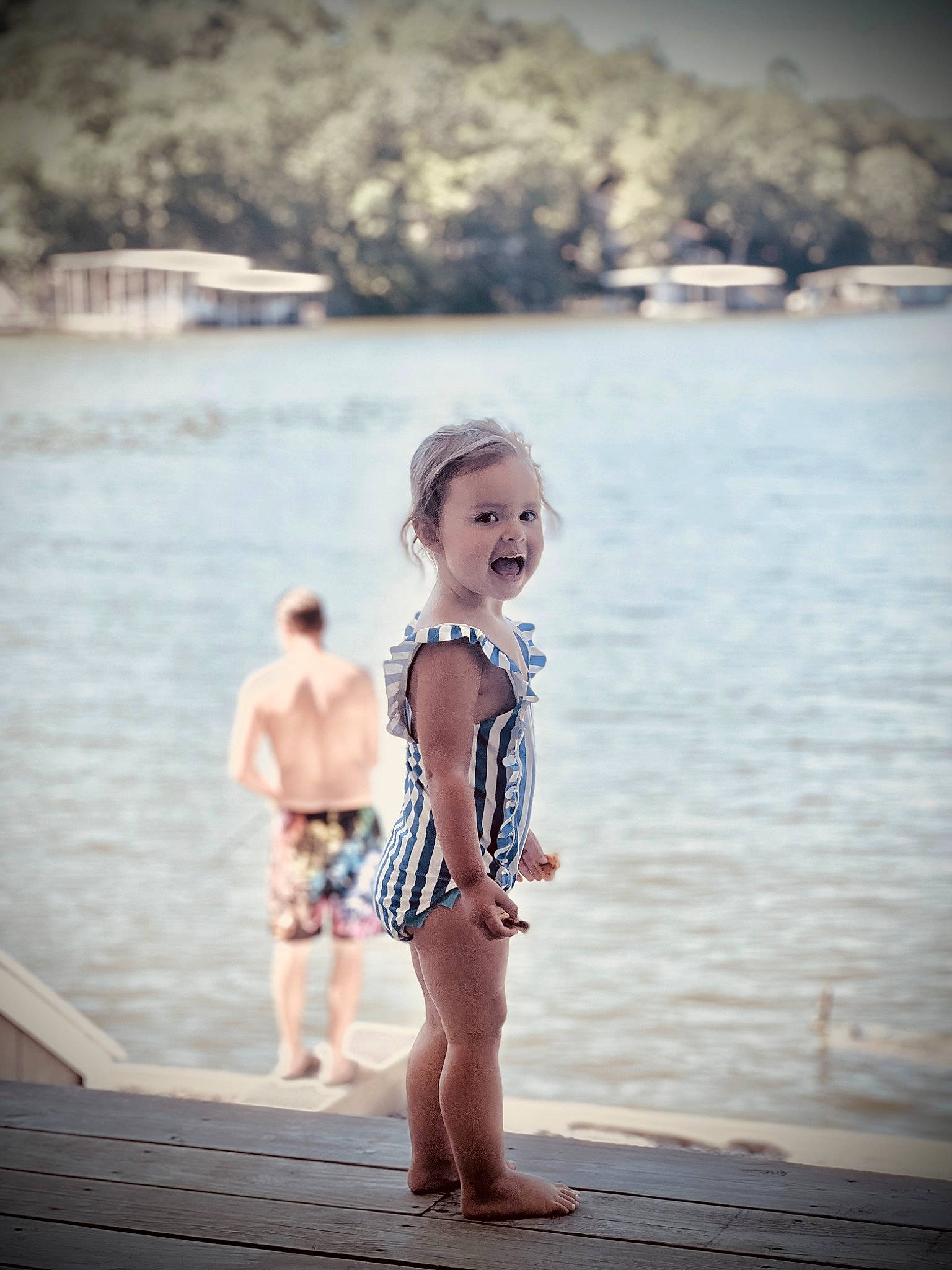 Tilly is registered to the contest to win money with this photo: azure, barefoot, beauty, coast, flash_photography, fun, happy, horizon, human_leg, lake, leisure, morning, people_in_nature, person, shore, shoulder, standing, summer, toddler, water