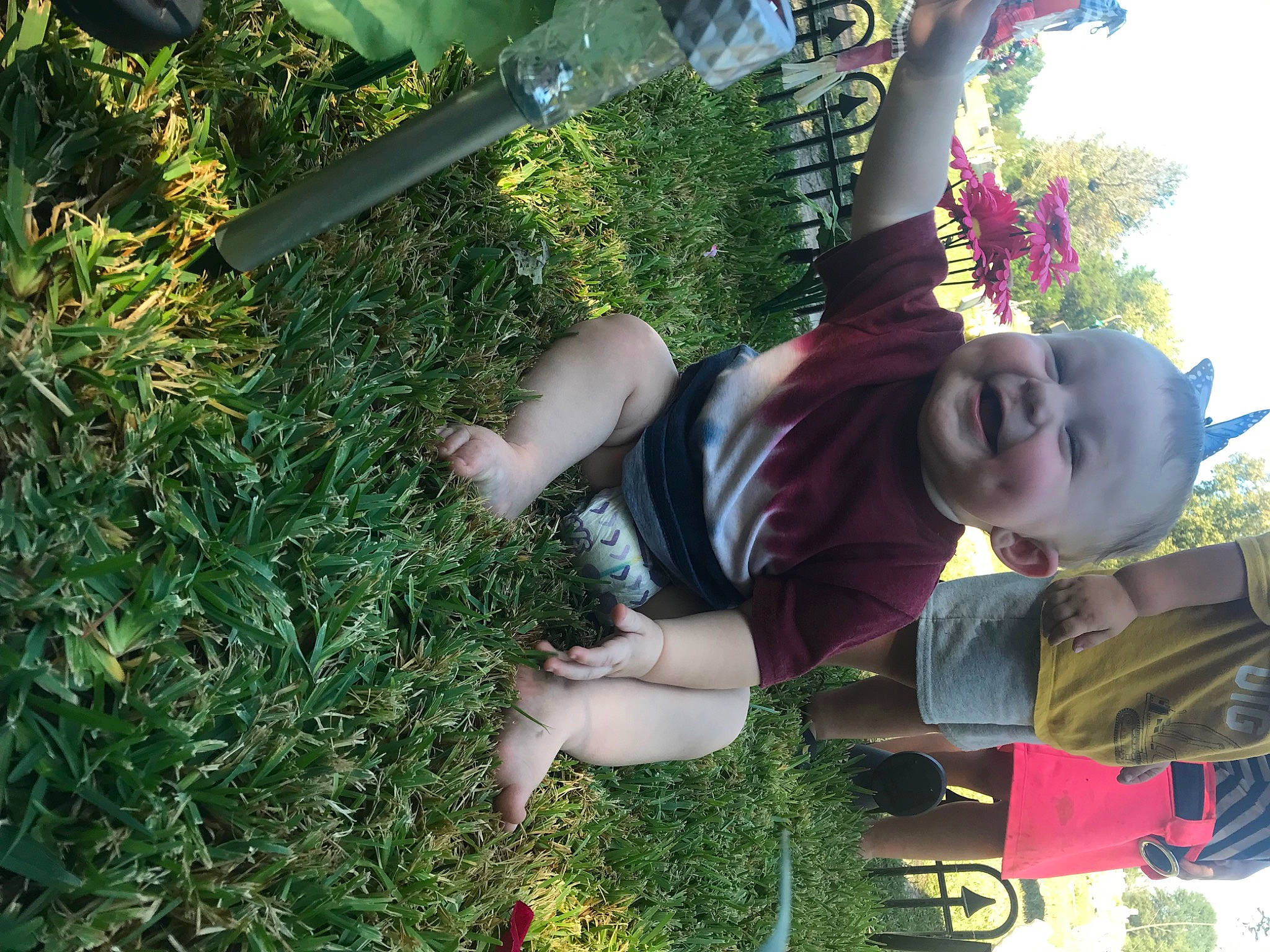 Parker joined the competition — help win amazing prizes! child, fun, garden, grass, hand, happy, lawn, lawn_ornament, leisure, people_in_nature, person, plant, play, recreation, shorts, shrub, smile, toddler, tree, vacation