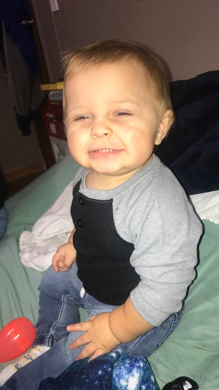 Josiah is registered to the contest to win money with this photo: baby, cheek, child, chin, eye, face, facial_expression, head, iris, joy, lip, nose, person, sitting, skin, smile, toddler