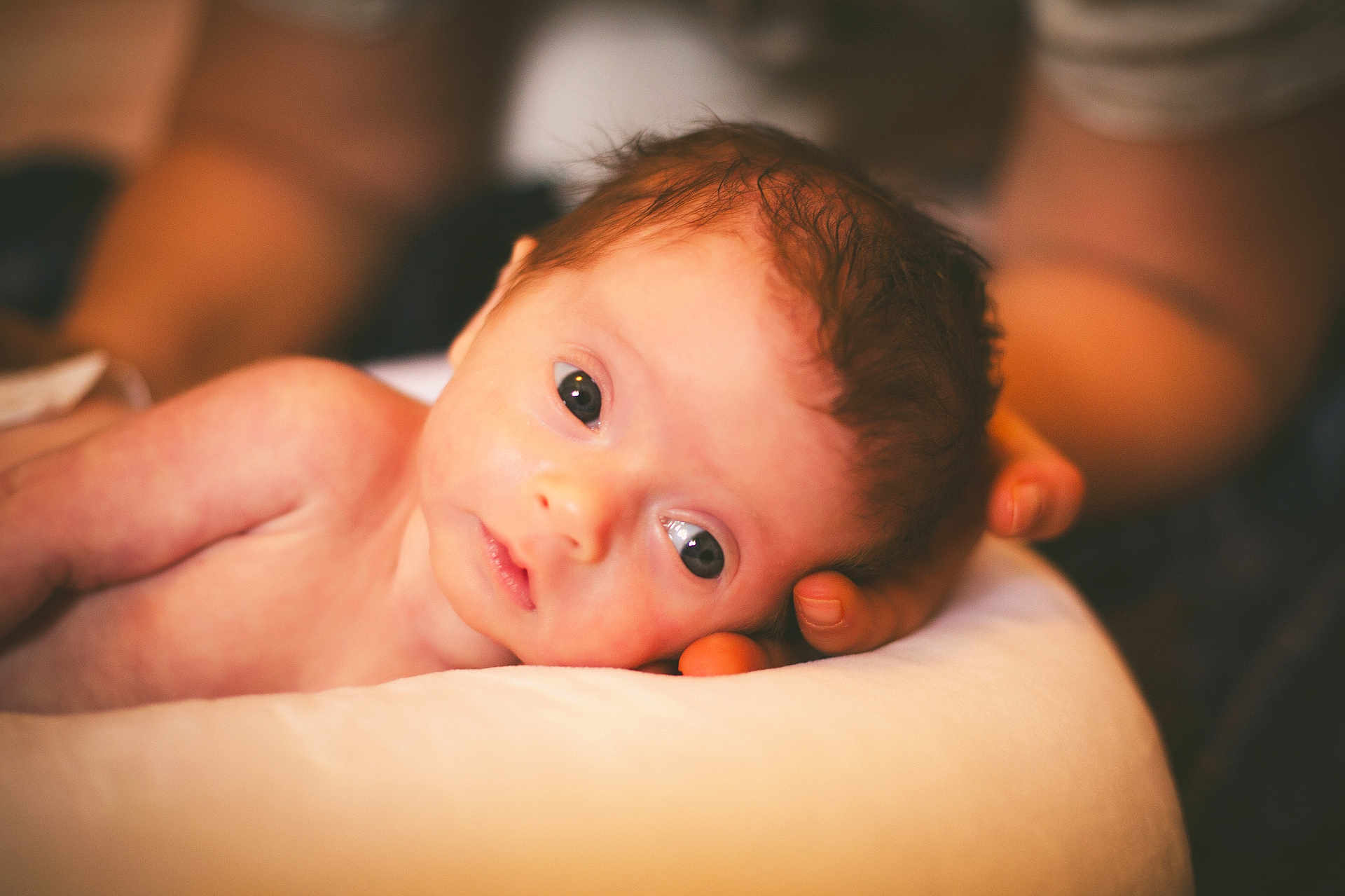 Caroline is registered to the contest to win money with this photo: baby, bodypart, face, finger, hand, happy, head, mouth, newborn, person, photography, portrait, smile