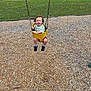 Matthias joined the competition — help win amazing prizes! toddler, child, swing, playground, wood_chips, grass, trees, outdoor, happy, smiling, casual_clothing, shoes, chains, fun, recreation, daytime, nature, park, young_child, seat