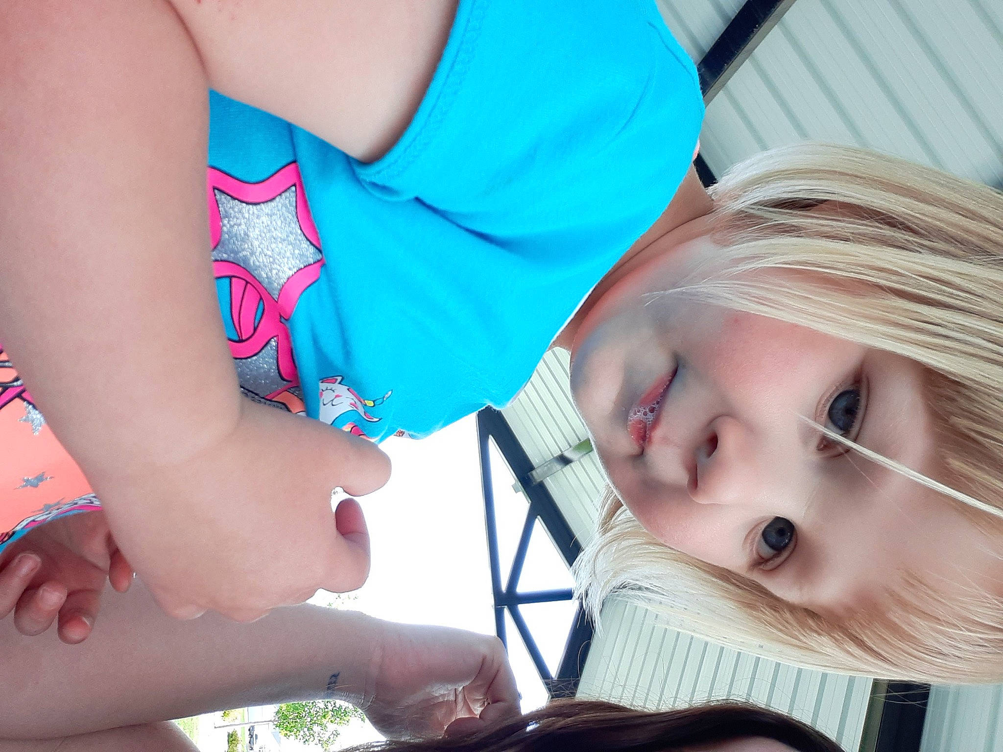 Maryalie is registered to the contest to win money with this photo: baby, black_hair, blond, chest, child, finger, hair, hand, leg, mouth, neck, nose, person, play, skin, throat, toddler, under_exposed, vacation