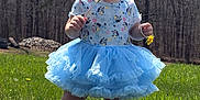 Paisley is registered to the contest to win money with this photo: blue_tutu, child, cute, dandelion, daylight, dress, flower, grass, grass_field, innocence, nature, outdoor, person, portrait, spring, standing, sunlight, toddler, trees, young_child