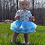 blue_tutu, child, cute, dandelion, daylight, dress, flower, grass, grass_field, innocence, nature, outdoor, person, portrait, spring, standing, sunlight, toddler, trees, young_child