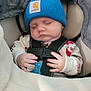 Rhyker is registered to the contest to win money with this photo: baby, sleeping, blue_beanie, pacifier, car_seat, blanket, cozy, child, infant, cute, hands, clothing, warm, face, headwear, rest, peaceful, chubby_cheeks, safety_harness, indoors