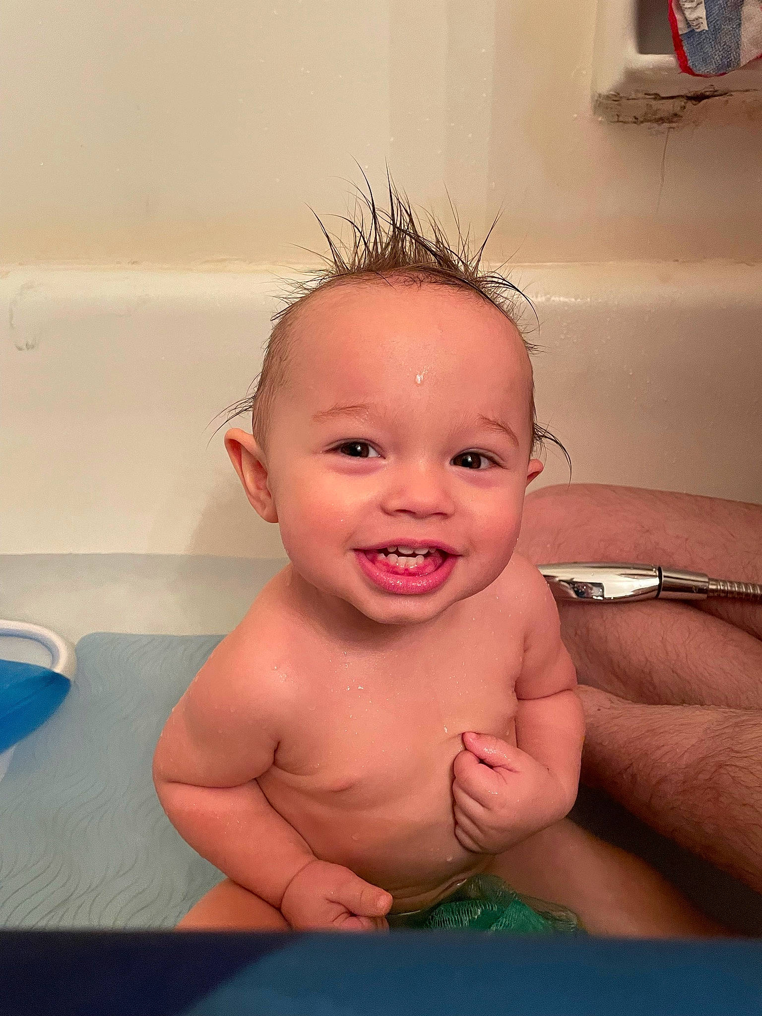 Curtis joined the competition — help win amazing prizes! baby, baby_bathing, bathing, bathroom, cheek, chest, chin, ear, eyebrow, finger, hand, happy, human_body, iris, joy, lip, nose, person, skin, smile