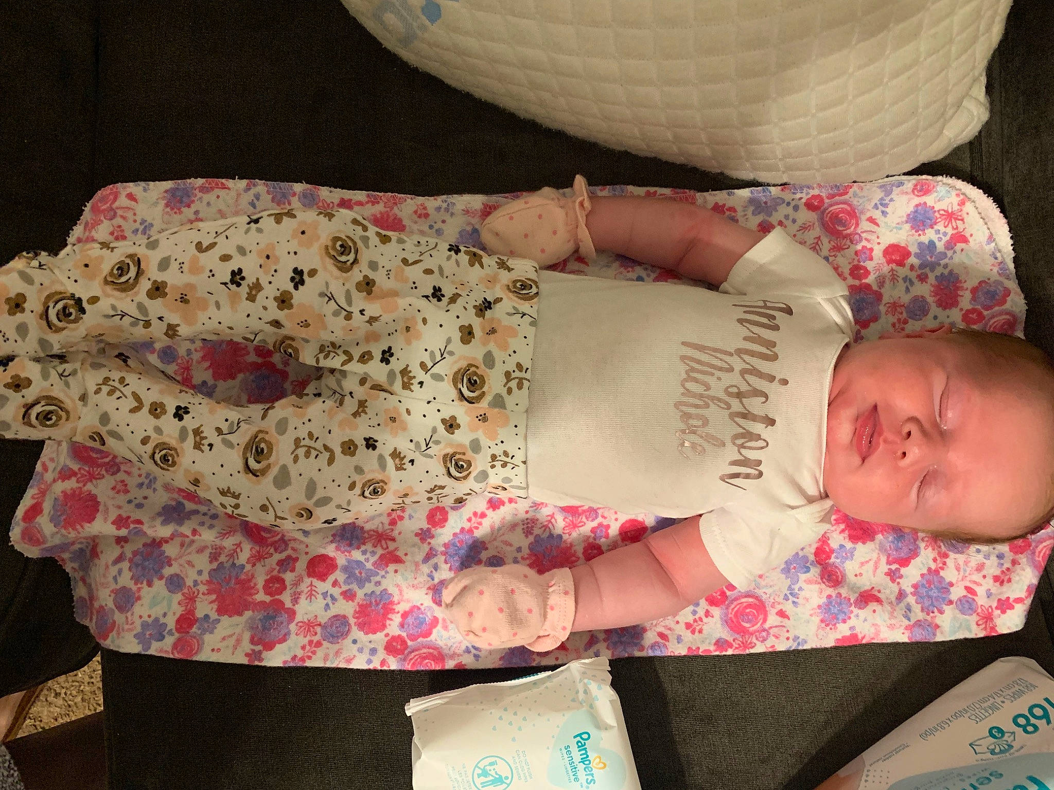 Anniston joined the competition — help win amazing prizes! arm, baby, baby_toddler_clothing, book, child, comfort, design, finger, hand, human_body, linens, mammal, organ, pattern, person, pink, product, sleeve, textile, toddler