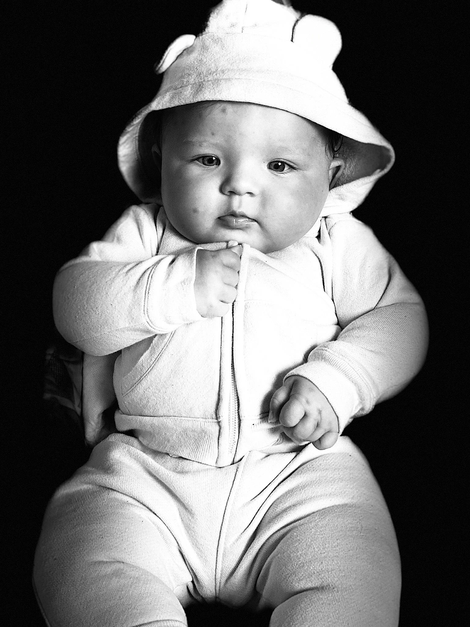 Cienna joined the competition — help win amazing prizes! baby, black_and_white, cheek, child, child_model, hat, headgear, monochrome, monochrome_photography, person, photograph, photography, portrait, portrait_photography, sitting, smile, standing, stock_photography, style, toddler