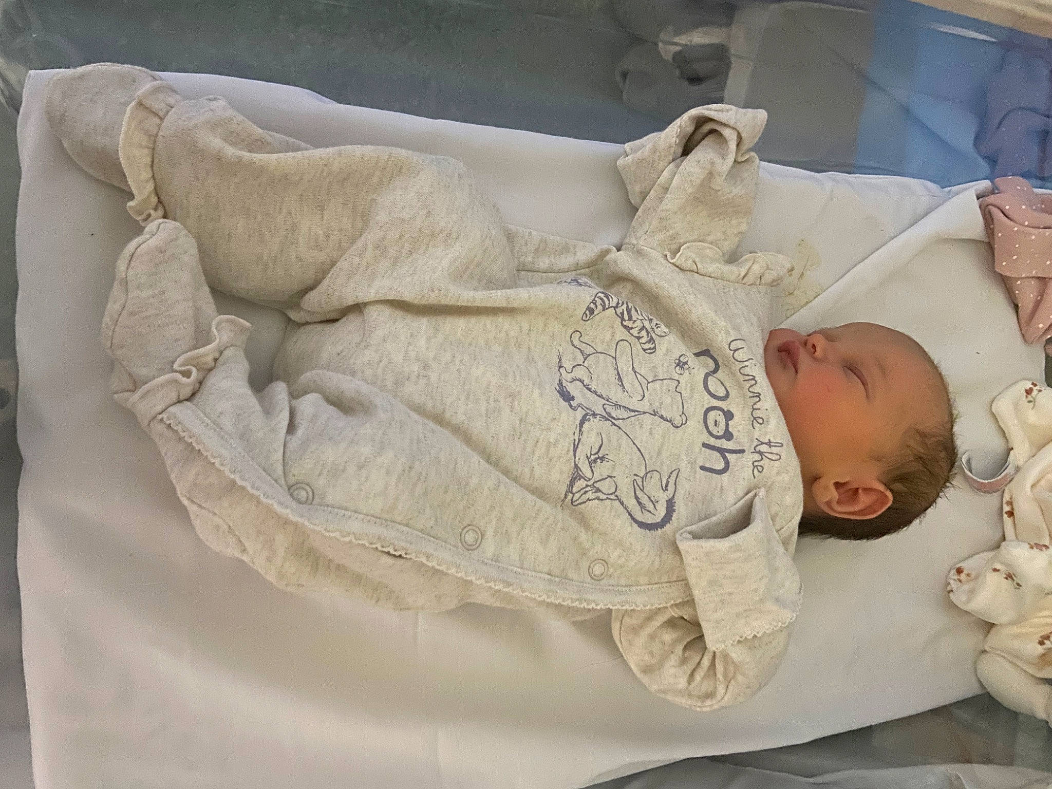 Kayleigh is registered to the contest to win money with this photo: baby, baby_products, baby_safety, baby_sleeping, baby_toddler_clothing, child, comfort, linens, pattern, person, room, sleeve, toddler