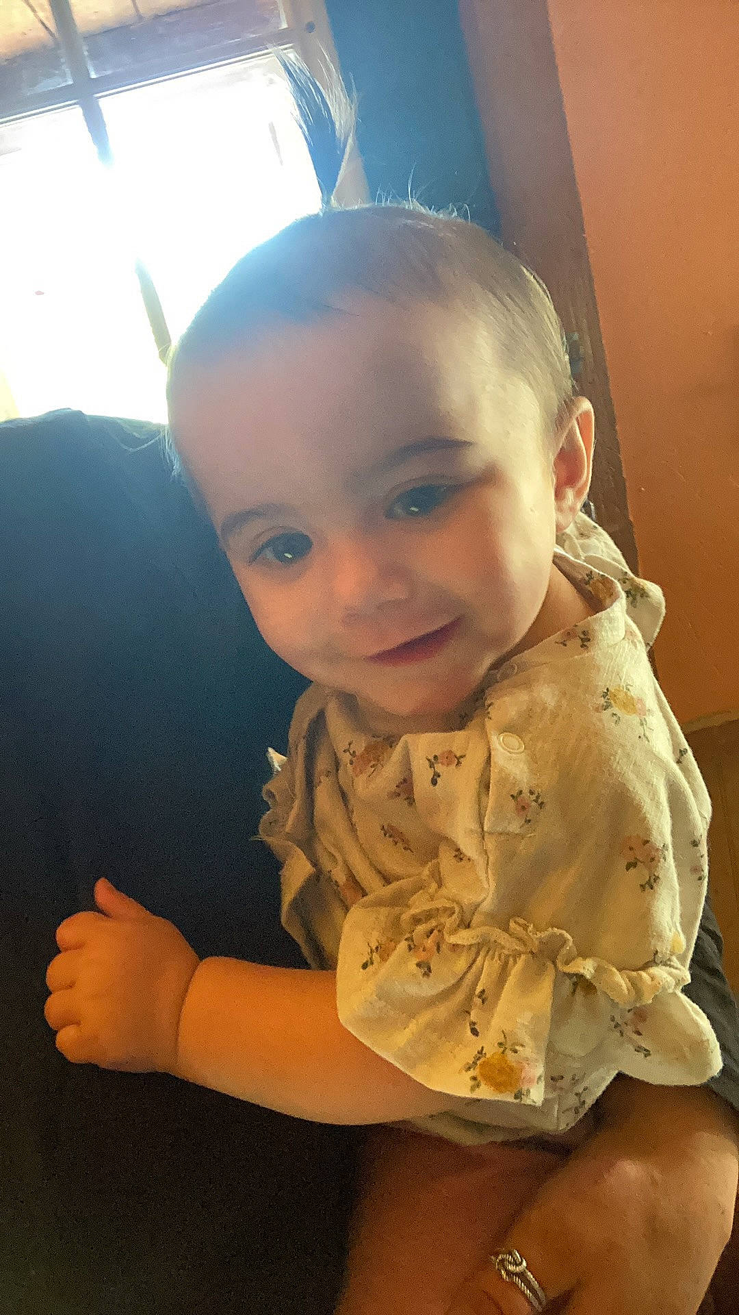 Eliza is registered to the contest to win money with this photo: baby, baby_toddler_clothing, cheek, chin, cool, ear, eye, eyebrow, finger, gesture, happy, head, iris, lip, mouth, neck, nose, person, skin, sleeve