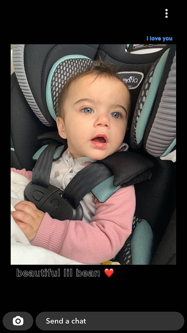 Eliza joined the competition — help win amazing prizes! auto_part, automotive_design, baby, baby_in_car_seat, baby_toddler_clothing, cap, car_seat, car_seat_cover, cheek, child, comfort, cool, facial_expression, flash_photography, happy, hat, mouth, person, product, surprise