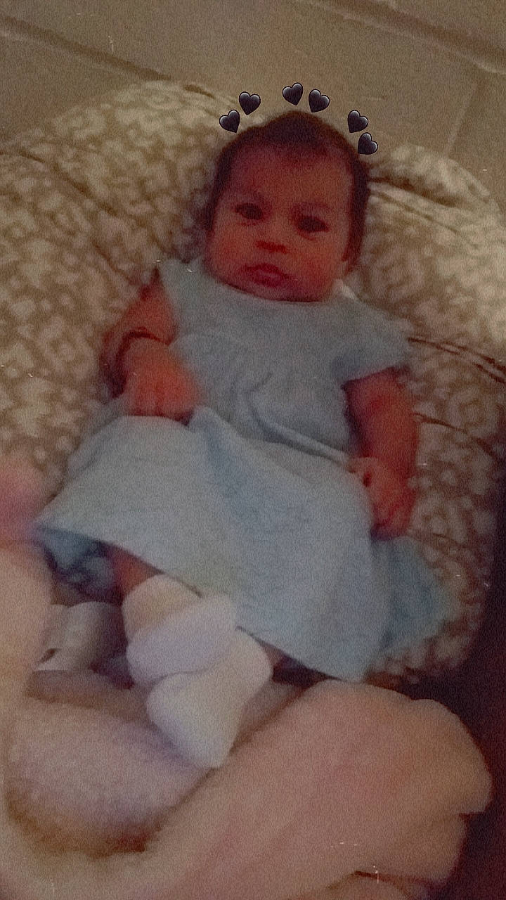 Kattaleya joined the competition — help win amazing prizes! arm, baby, baby_toddler_clothing, cheek, child, comfort, embellishment, eye, face, finger, head, headgear, iris, lip, pattern, person, pink, skin, sleeve, textile