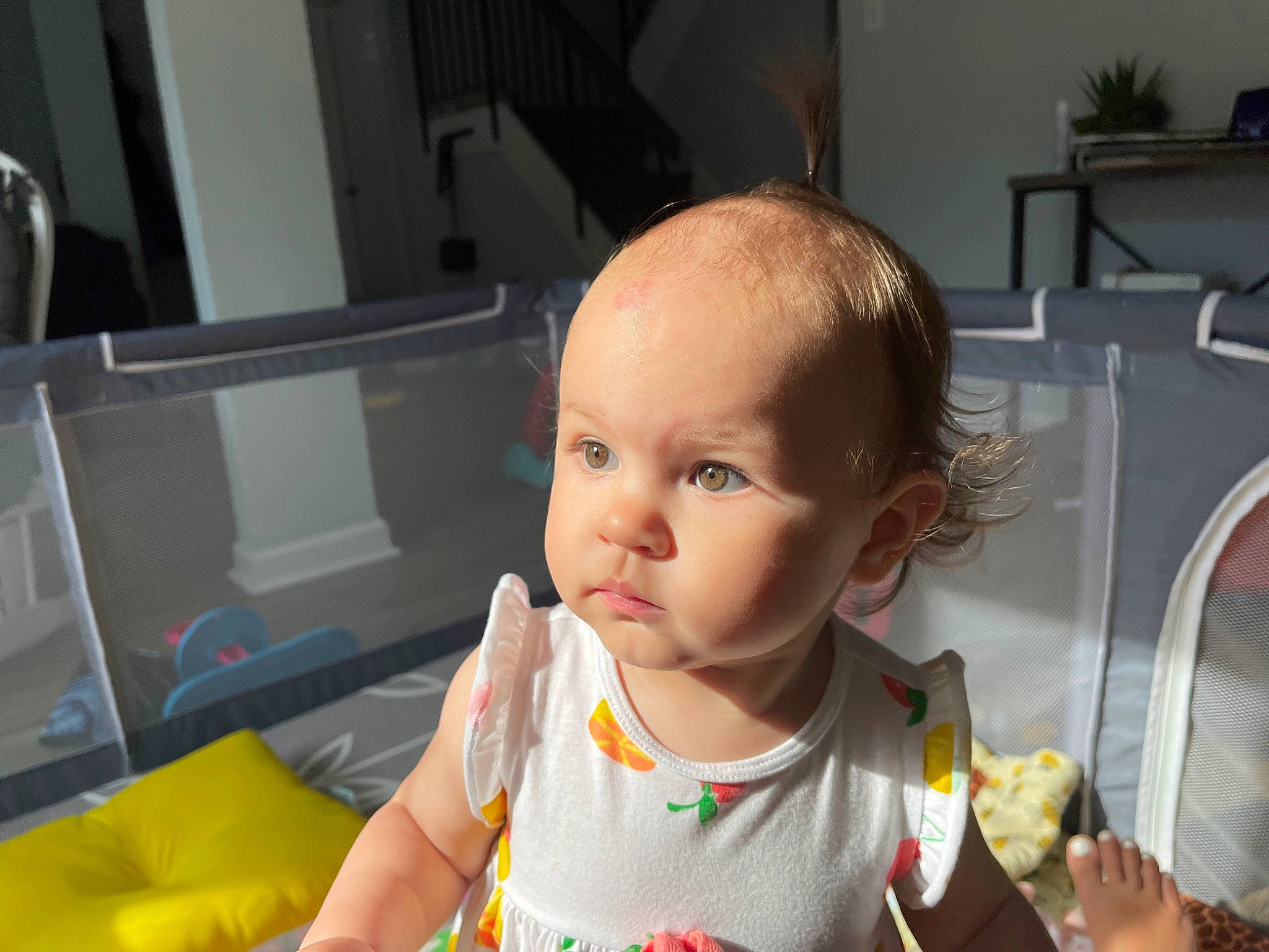 Storie joined the competition — help win amazing prizes! baby, baby_toddler_clothing, chair, cheek, child, finger, food, fun, happy, houseplant, iris, nose, party, person, plant, sitting, skin, t_shirt, tableware, toddler