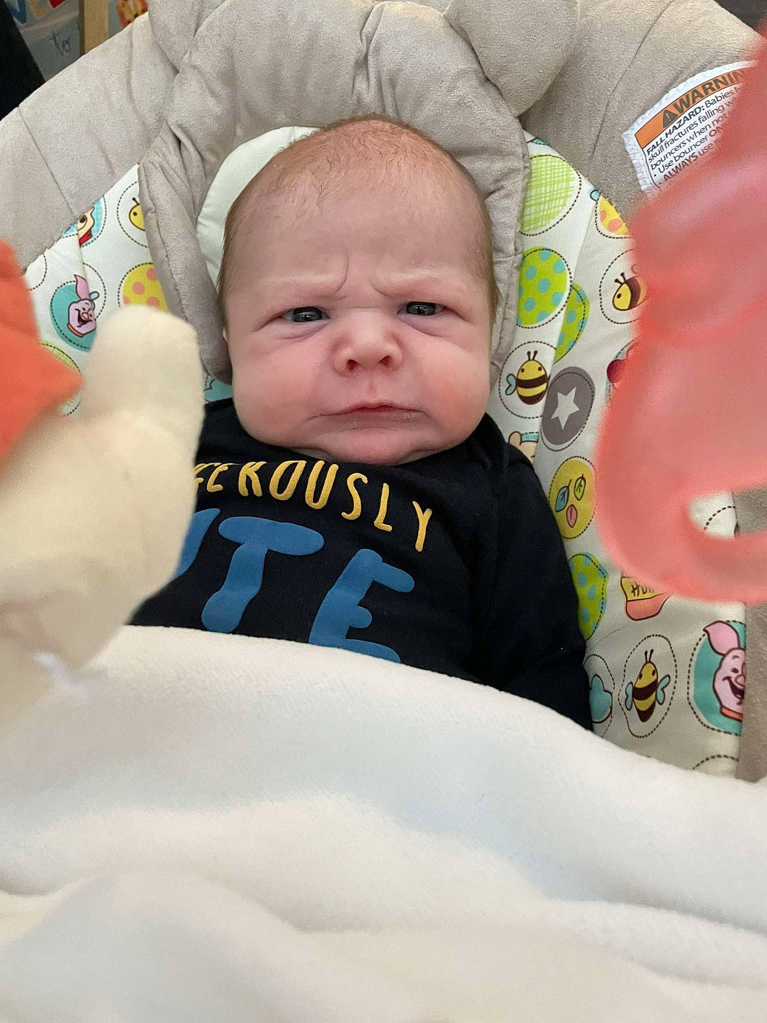 Camden joined the competition — help win amazing prizes! baby, baby_products, baby_sleeping, baby_toddler_clothing, bedding, bedtime, cheek, child, comfort, event, happy, linens, person, room, skin, sleeve, smile, toddler