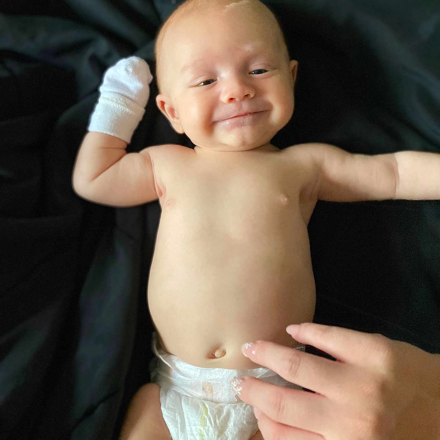Preston joined the competition — help win amazing prizes! accessories, baby, bodypart, clothing, diaper, face, finger, glove, hand, happy, head, jewelry, newborn, person, photography, portrait, ring, sitting, smile, wrist