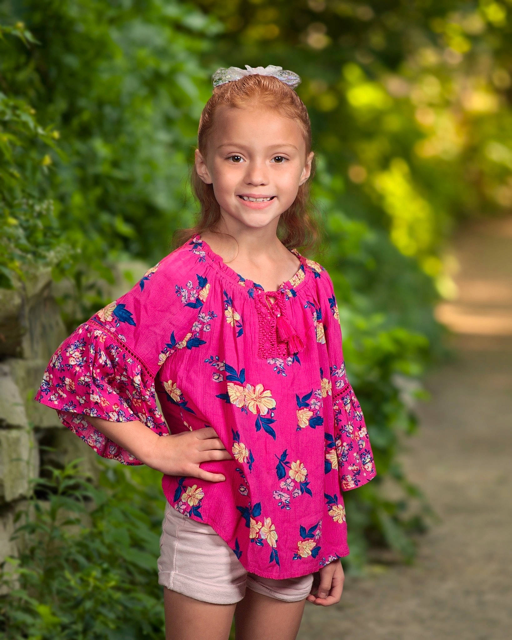 Pandora joined the competition — help win amazing prizes! day_dress, dress, eye, face, grass, hair, hairstyle, happy, head, joy, neck, one_piece_garment, outerwear, person, pink, plant, shoulder, sleeve, smile, street_fashion