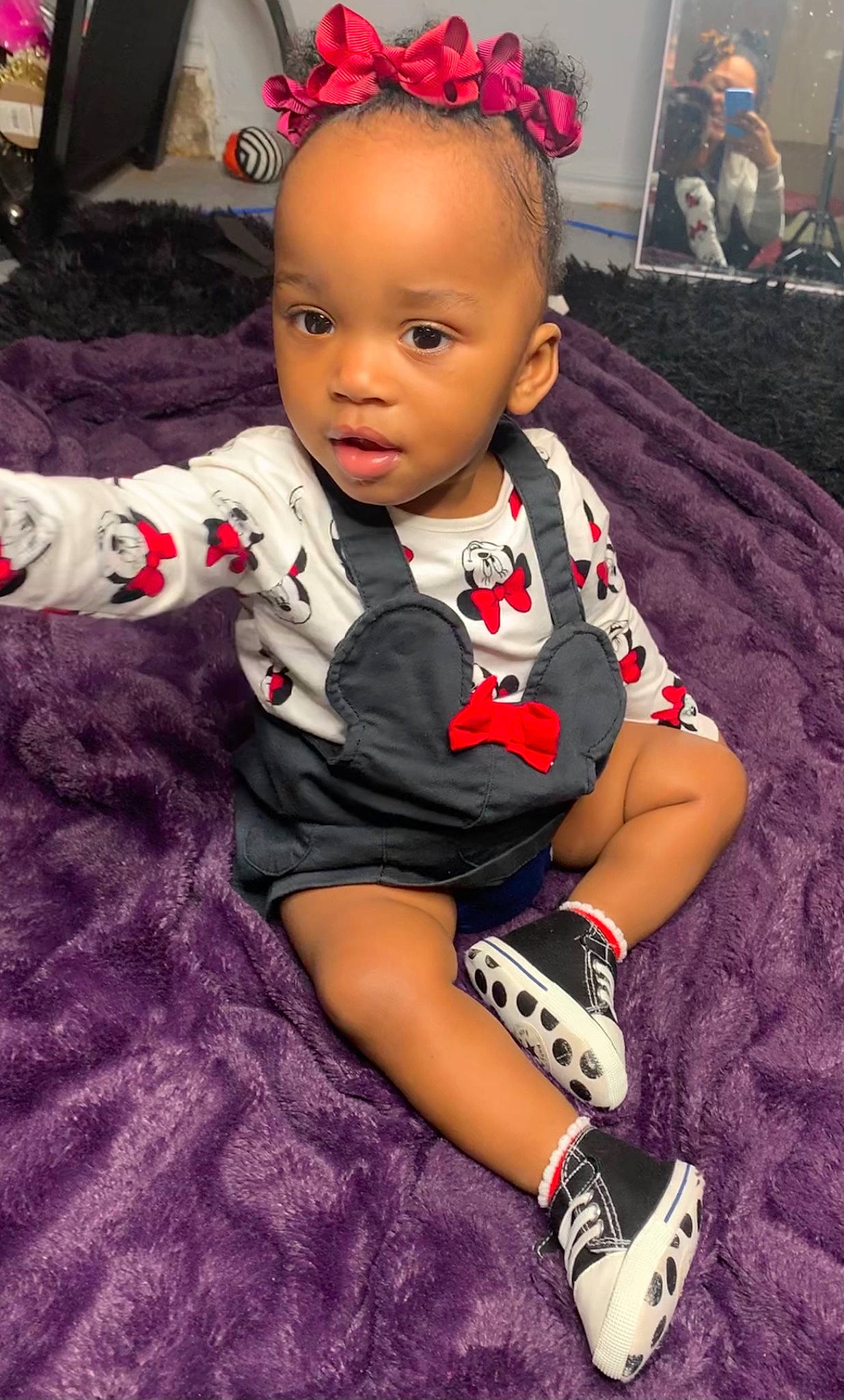 Karizma is registered to the contest to win money with this photo: baby, baby_toddler_clothing, cheek, child, cool, event, eye, face, fun, happy, human_body, iris, jewellery, lip, magenta, person, pink, purple, skin, sleeve