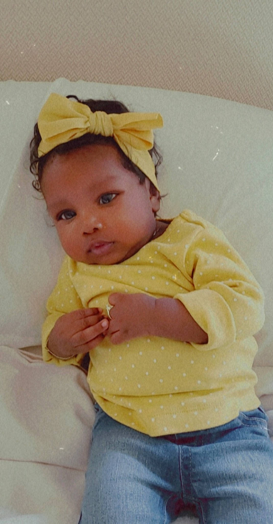 Amori joined the competition — help win amazing prizes! baby, baby_toddler_clothing, cheek, child, headgear, person, smile, toddler, yellow