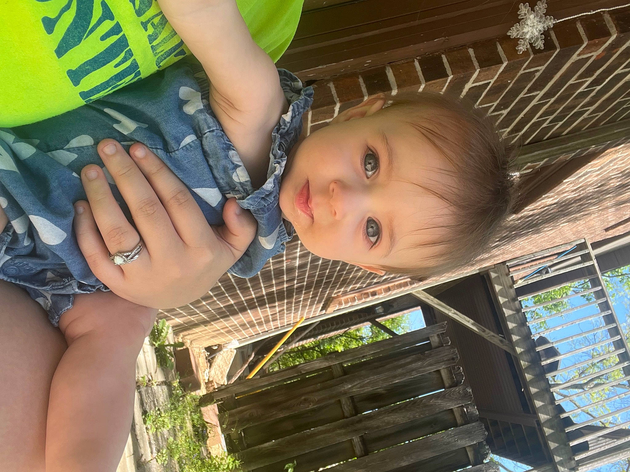 Oceana is registered to the contest to win money with this photo: baby_toddler_clothing, child, facial_expression, fun, gesture, grass, green, hairstyle, happy, iris, leaf, mammal, organ, people, people_in_nature, person, skin, toddler, tree, vertebrate