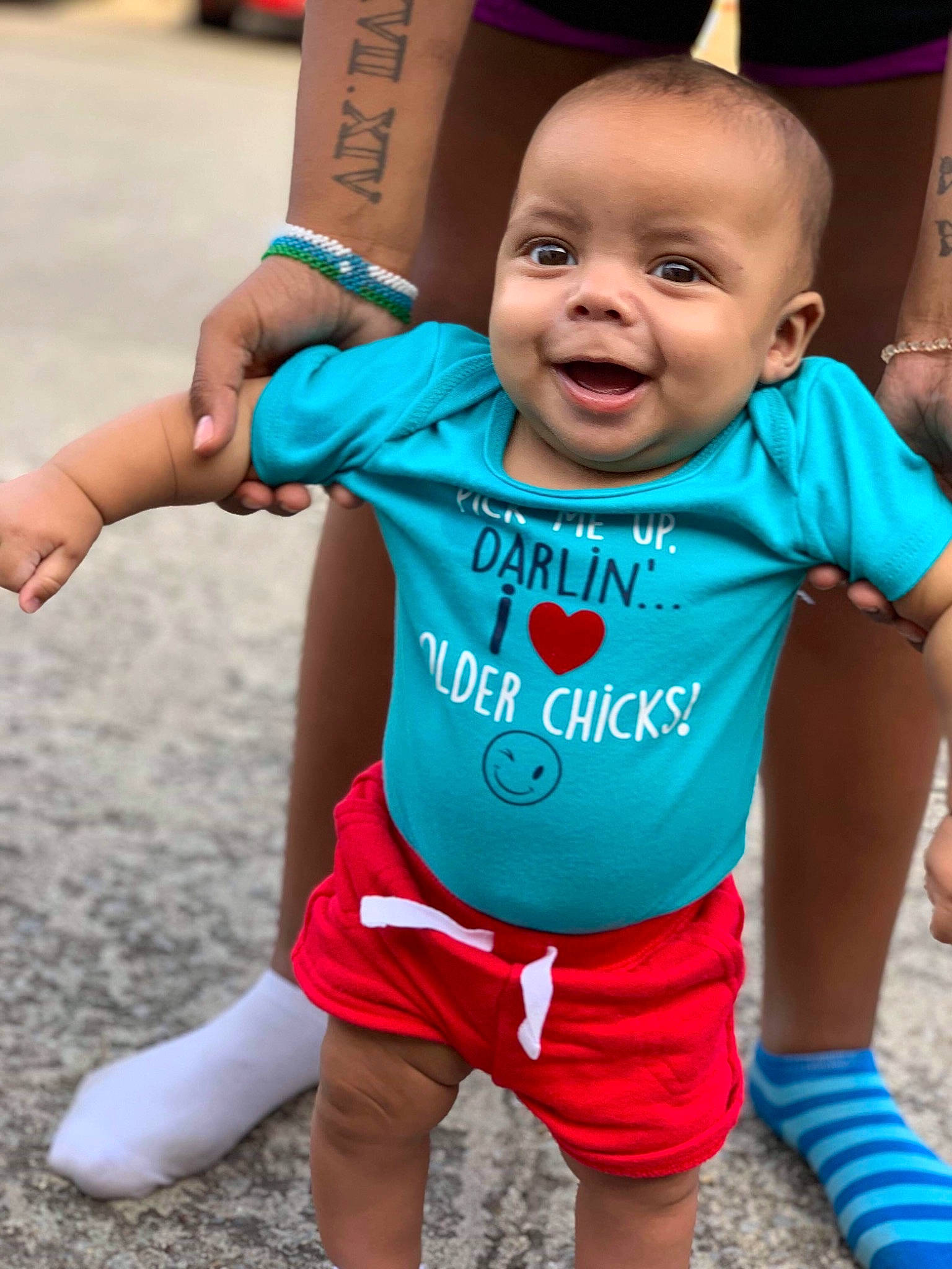 Jaxtyn joined the competition — help win amazing prizes! arm, baby, baby_toddler_clothing, blue, cheek, child, facial_expression, fun, happy, head, joint, male, people, person, play, product, skin, smile, summer, t_shirt