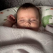 Lottie-Mae joined the competition — help win amazing prizes! baby, sleeping, blanket, face, infant, cozy, pillow, soft_light, peaceful, child, indoors, rest, cute, toddler, skin, head, eyelashes, hand, comfort, relaxation