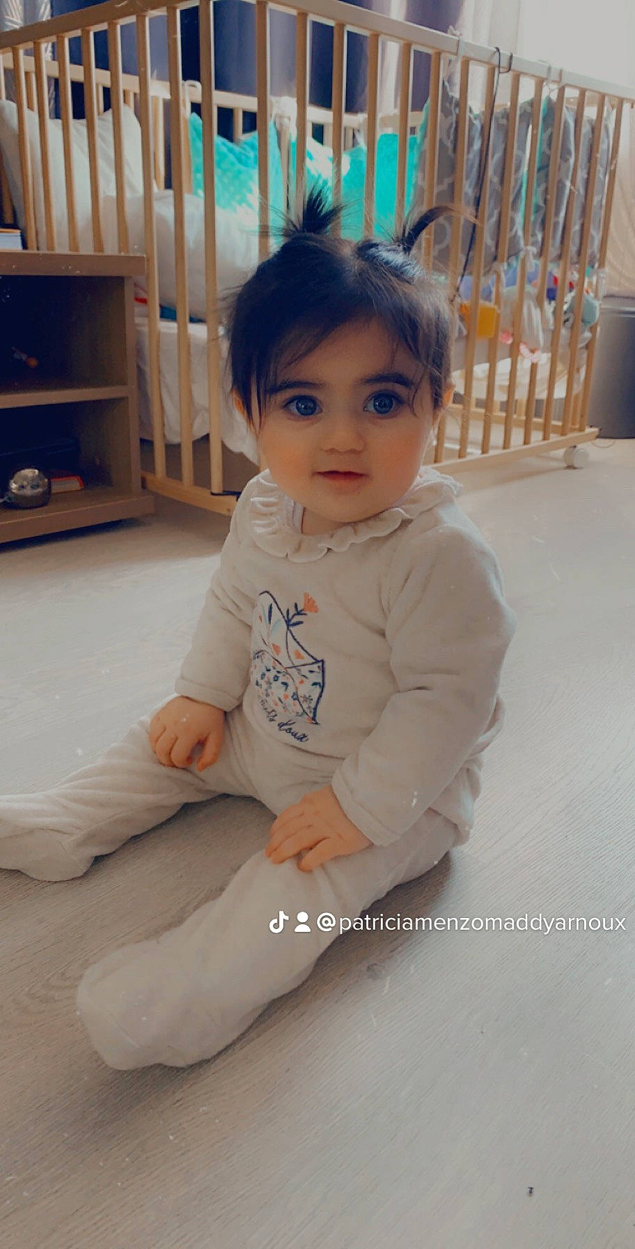 Maddy participe au concours pour gagner de l'argent avec cette photo : baby, baby_toddler_clothing, cabinetry, child, drawer, dress_shirt, fashion_design, floor, flooring, foot, happy, hardwood, human_leg, joint, person, shelf, sitting, skin, sleeve, toddler
