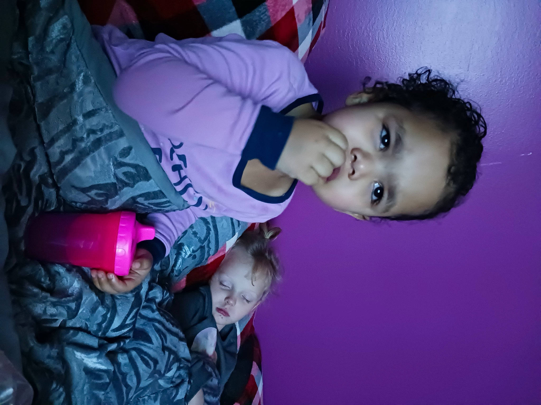 Maci joined the competition — help win amazing prizes! black_hair, child, cool, electric_blue, event, flash_photography, fun, happy, hat, magenta, mouth, person, portrait_photography, purple, room, sitting, skin, smile, toddler, violet