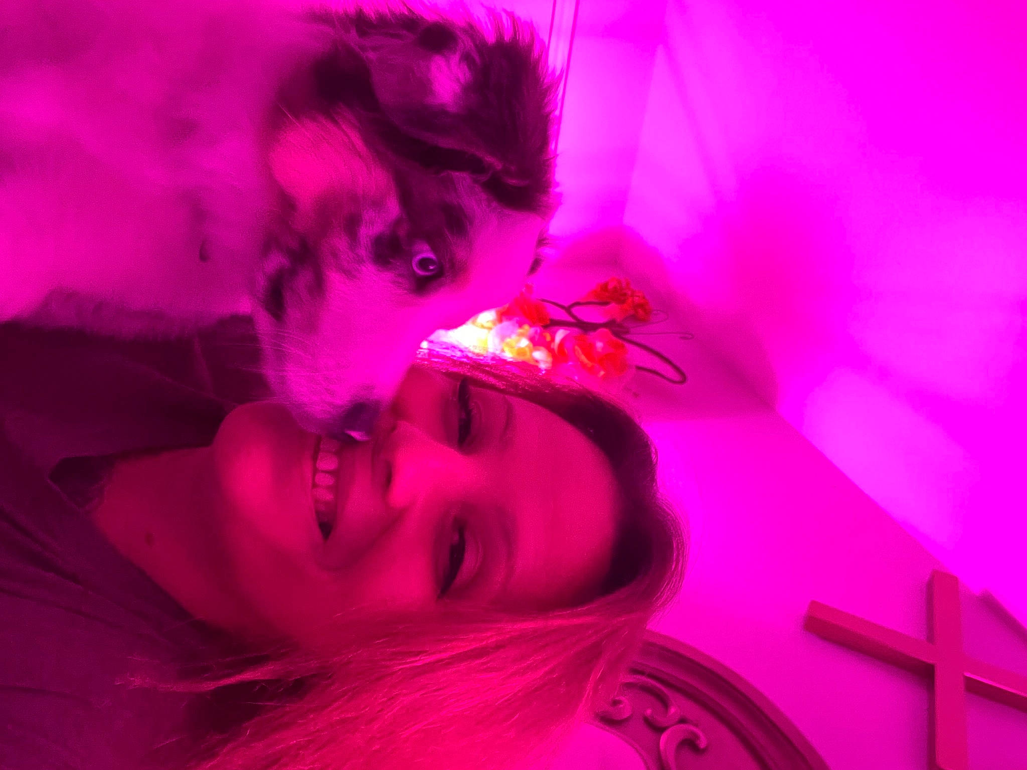 Khalani C is registered to the contest to win money with this photo: child, dress, electric_blue, entertainment, event, eyelash, eyewear, flash_photography, fun, happy, magenta, petal, pink, plant, purple, red_hair, room, smile, violet, visual_effect_lighting