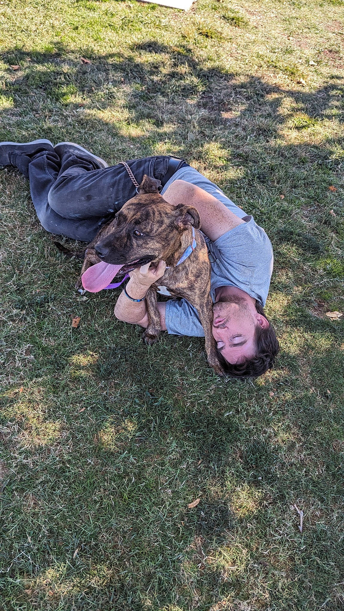 Carolina joined the competition — help win amazing prizes! foot, fun, grass, grassland, groundcover, happy, landscape, people_in_nature, shadow, sitting, soil, sporting_group, tints_and_shades