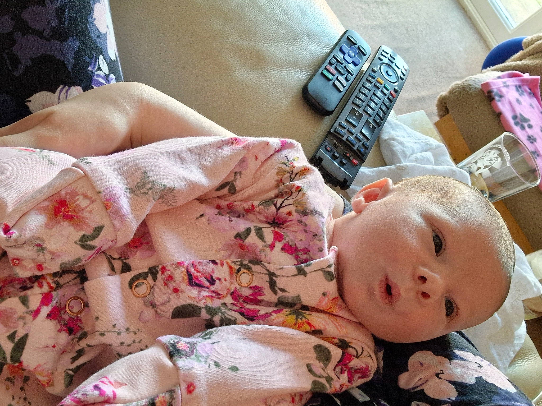 Lara is registered to the contest to win money with this photo: baby, beauty, bedding, child, comfort, doll, eyelash, fashion_accessory, flesh, linens, pattern, person, pink, room, rose, skin, textile, thigh, toddler, toy