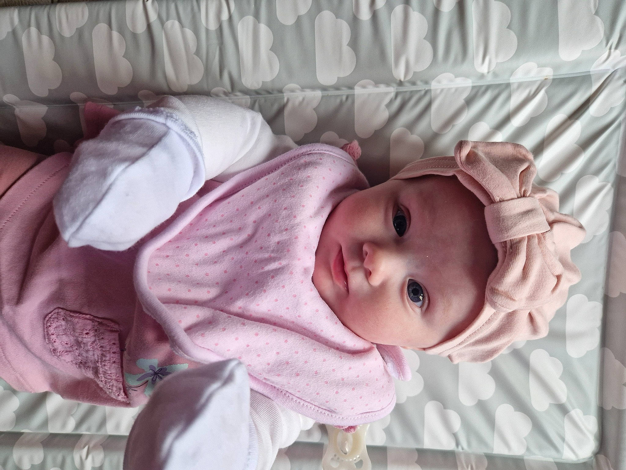 Lara joined the competition — help win amazing prizes! baby, baby_products, baby_safety, baby_toddler_clothing, cheek, child, comfort, eye, eyebrow, eyelash, headwear, infant_bed, iris, linens, lip, nose, person, pink, product, sleeve