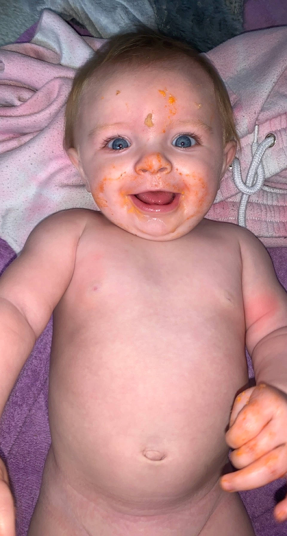 Scarlett joined the competition — help win amazing prizes! baby, cheek, chin, eye, eyebrow, face, forehead, hairstyle, head, human_body, iris, jaw, lip, mouth, muscle, nose, organ, person, skin, smile