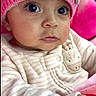 Ainnara joined the competition — help win amazing prizes! adorable, baby, car_seat, child, close_up, cozy, curious_look, cute, eyelashes, face, giraffe_patch, human, indoors, infant, knitted_hat, pink_hat, portrait, soft_texture, sweater, warm_colors