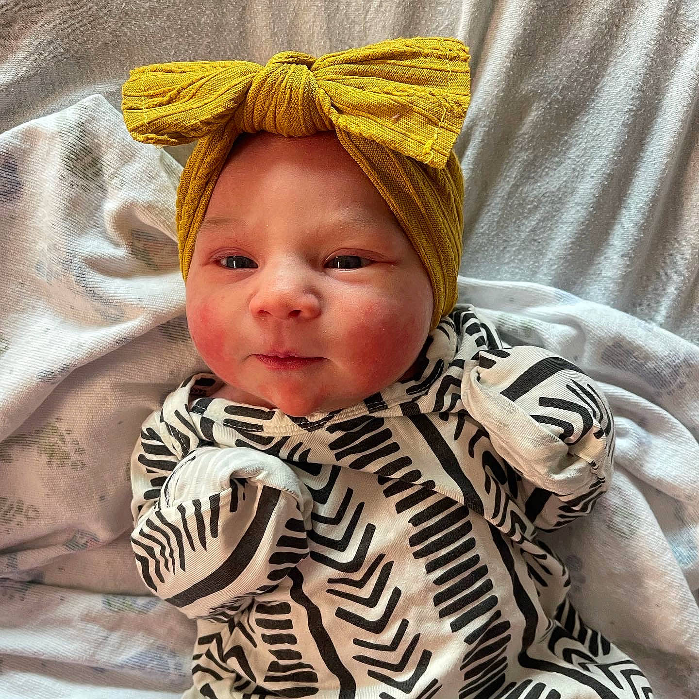 Cedar joined the competition — help win amazing prizes! baby, baby_sleeping, baby_toddler_clothing, cheek, child, comfort, costume_hat, eyebrow, face, fashion_accessory, happy, iris, knit_cap, linens, person, skin, sleeve, smile, textile, toddler