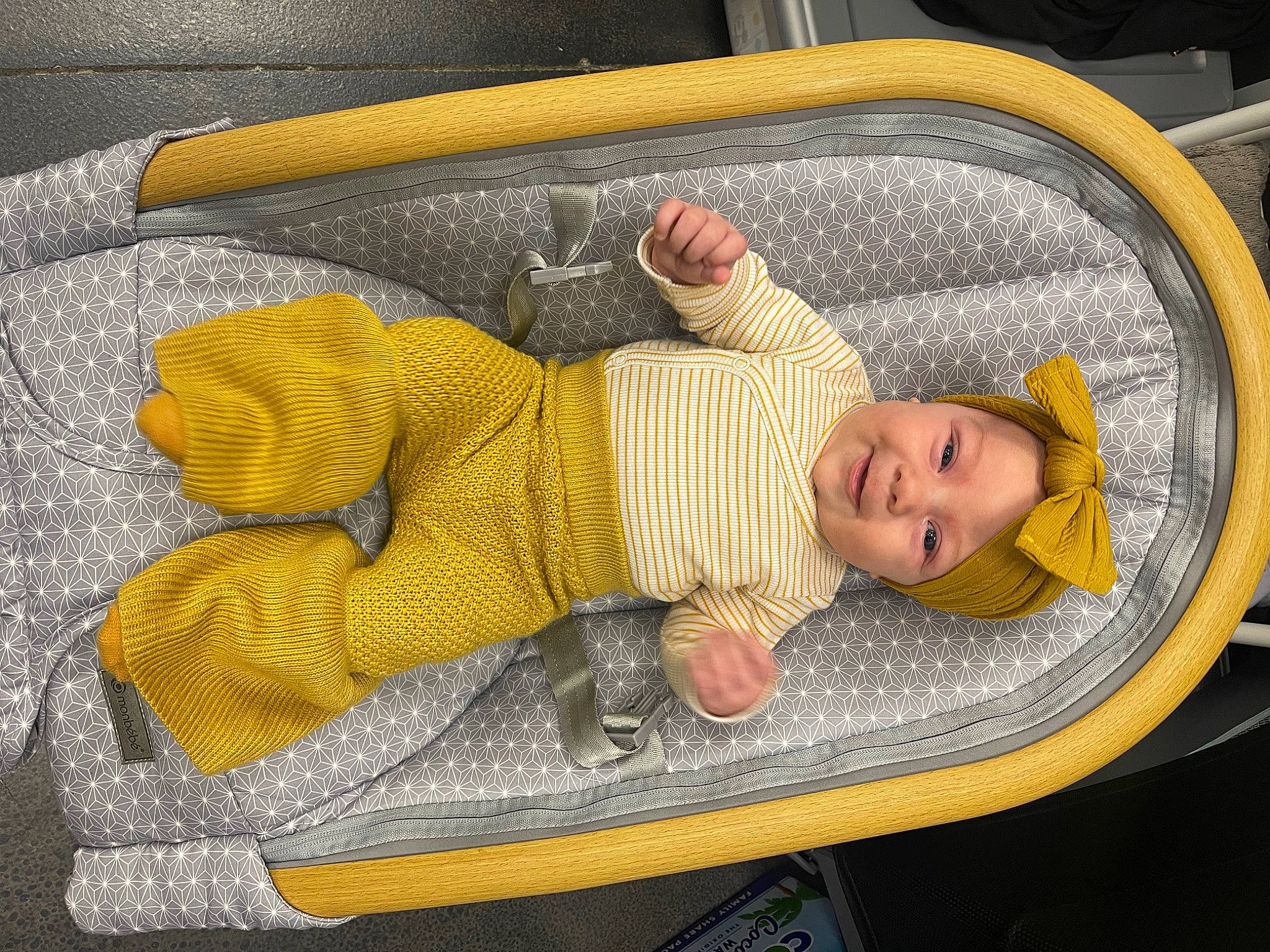 Cedar is registered to the contest to win money with this photo: auto_part, baby, baby_carriage, baby_products, baby_safety, baby_sleeping, baby_toddler_clothing, baby_toys, car_seat, child, comfort, headgear, infant_bed, leisure, linens, motor_vehicle, person, room, sleep, toddler