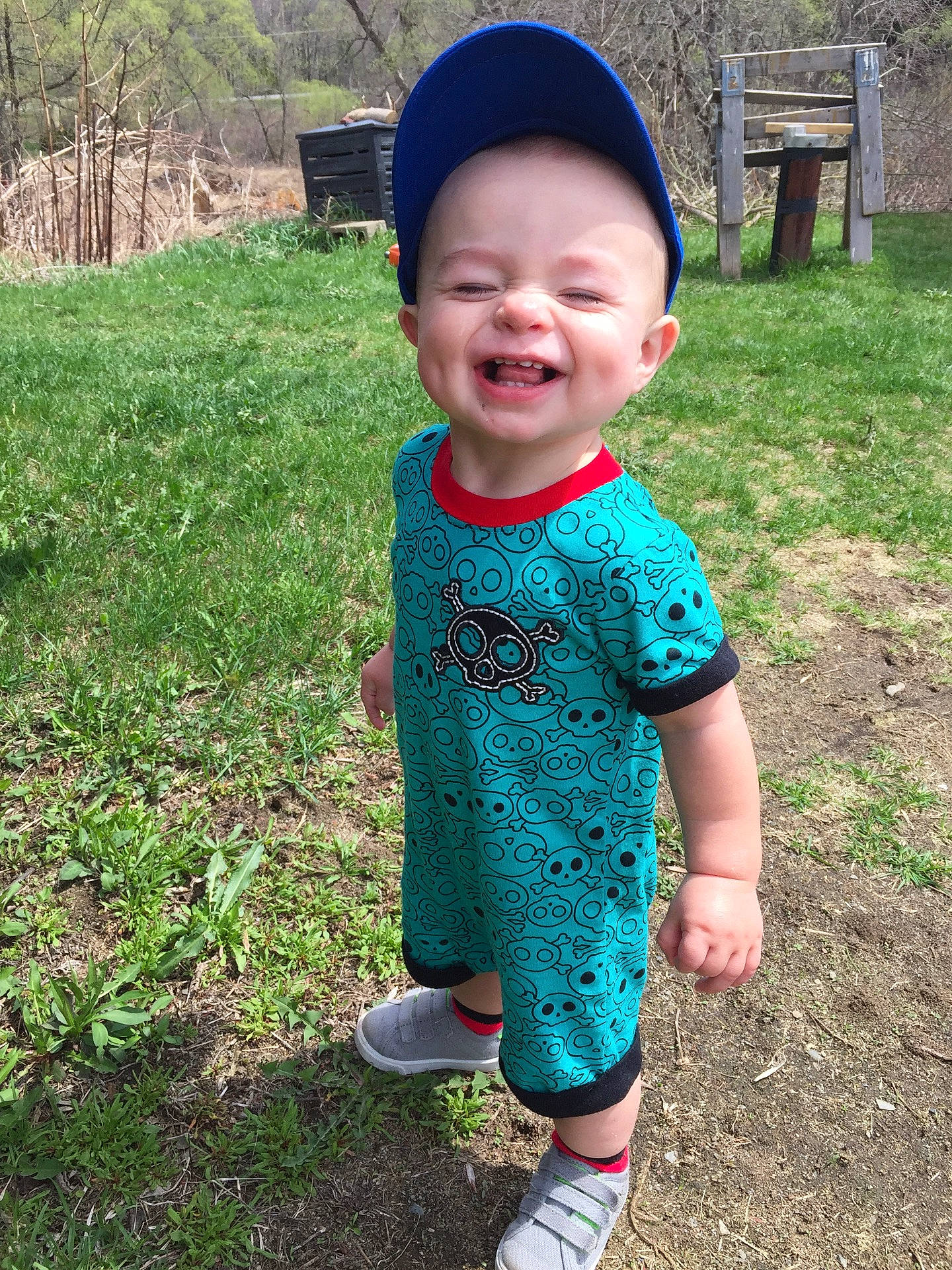 Mack joined the competition — help win amazing prizes! child, fun, grass, green, play, toddler