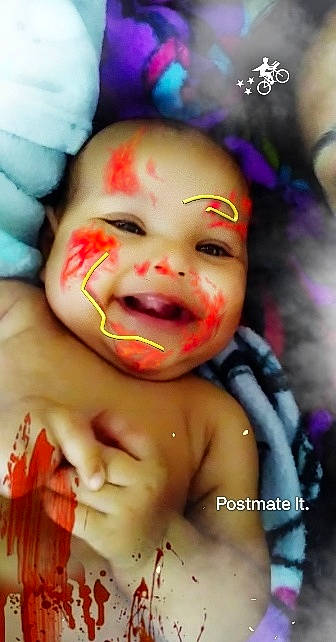 Leona is registered to the contest to win money with this photo: baby, cheek, child, close_up, face, facial_expression, flesh, forehead, fun, happy, head, human, laugh, lip, mouth, nose, person, photography, skin, smile