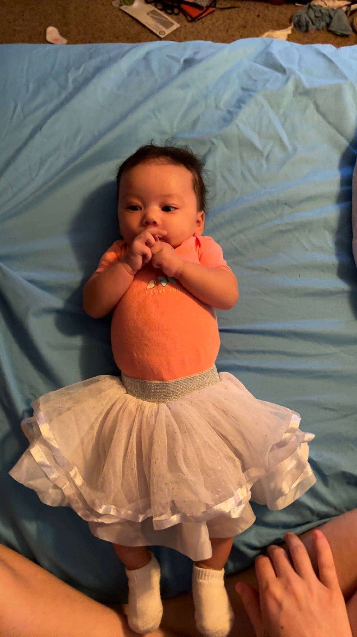 Arabella is registered to the contest to win money with this photo: abdomen, arm, baby, baby_toddler_clothing, child, comfort, event, finger, flash_photography, fun, happy, human_body, human_leg, joint, person, pink, shoulder, textile, thigh, toddler