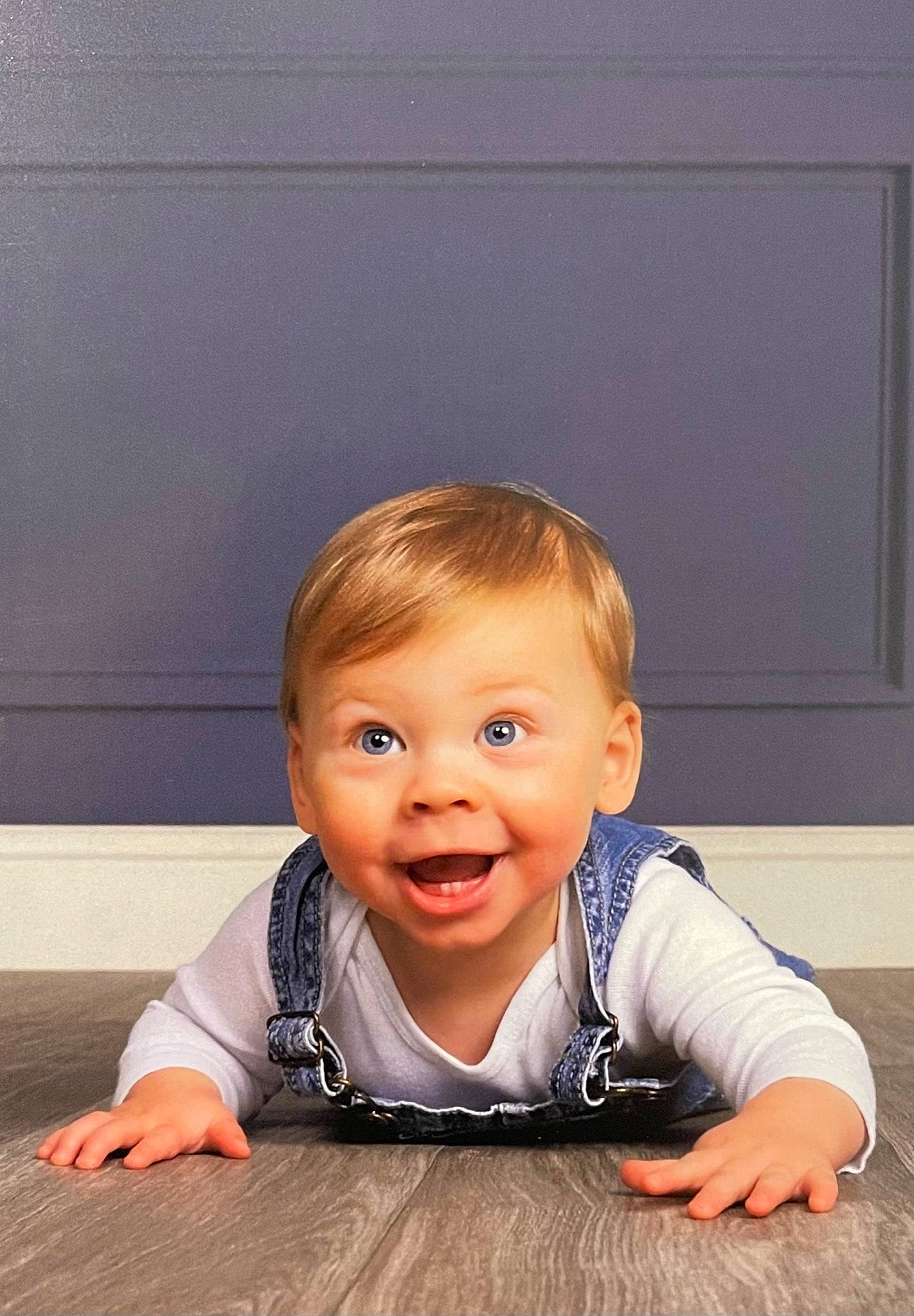 Beckham joined the competition — help win amazing prizes! baby, baby_toddler_clothing, cheek, child, face, floor, flooring, fun, happy, hardwood, nose, person, sitting, skin, sleeve, smile, standing, surprise, toddler, varnish