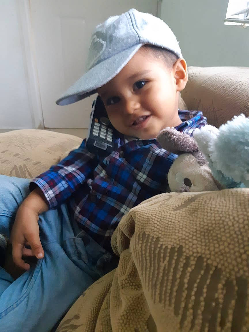 Henry David joined the competition — help win amazing prizes! baby, baby_toddler_clothing, baseball_cap, bonnet, cap, child, comfort, creative_arts, headwear, joy, knitting, linens, nose, person, plaid, product, sleeve, sweater, tartan, textile