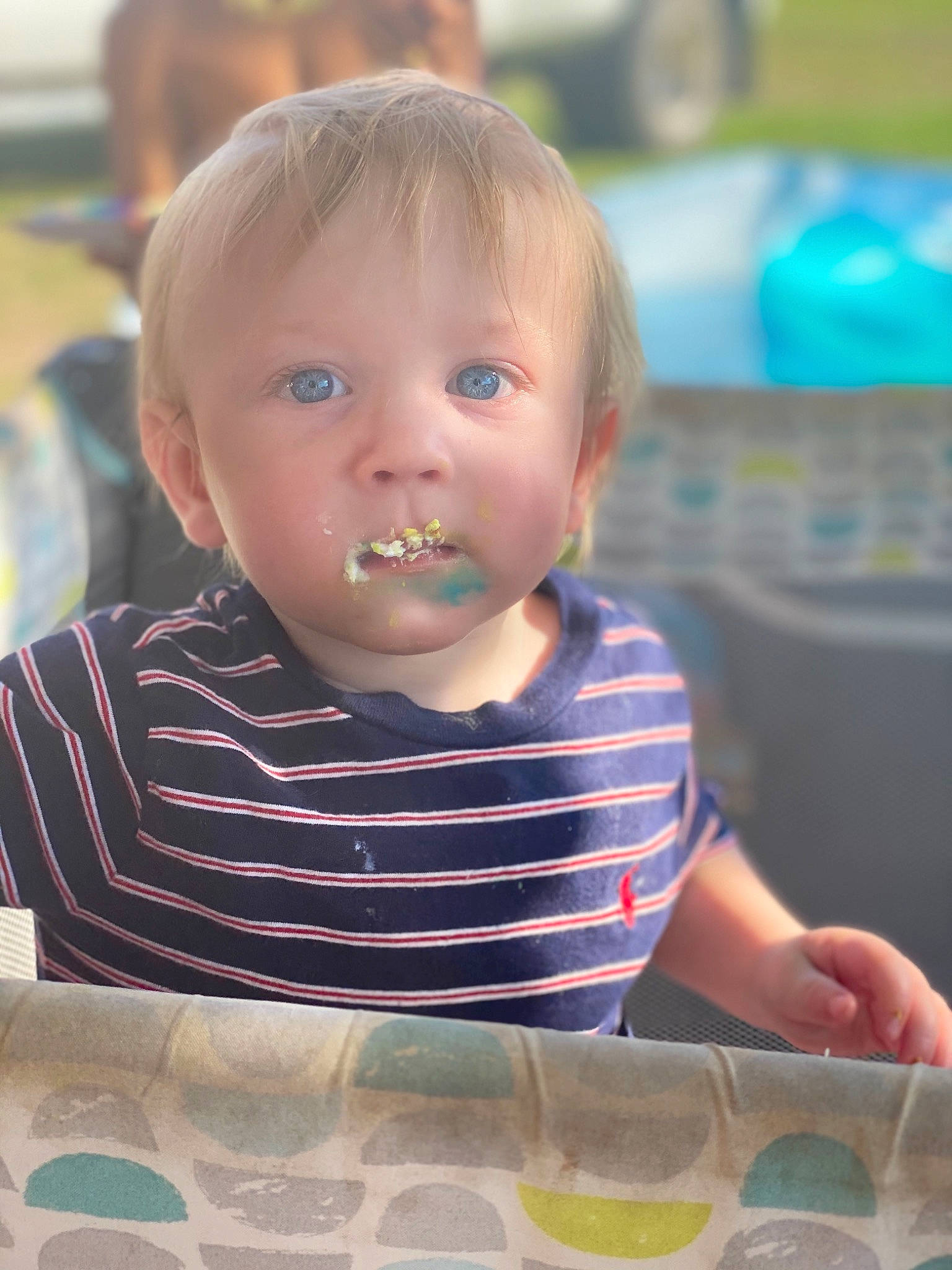 Westin joined the competition — help win amazing prizes! baby, cheek, child, eye, face, head, nose, person, play, sitting, skin, smile, toddler, tummy_time, vacation, water