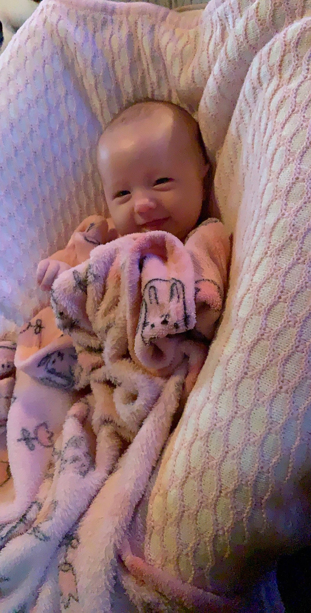 Presleigh joined the competition — help win amazing prizes! baby, baby_sleeping, bedtime, birth, blanket, cheek, child, fawn, nose, person, skin