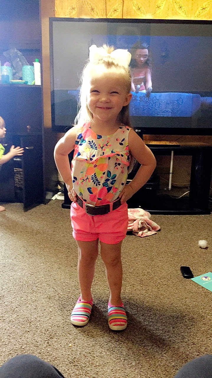 Paysleigh Sue joined the competition — help win amazing prizes! child, ear, fun, joy, person, pink, play, shoe, smile, summer, t_shirt, toddler, vacation