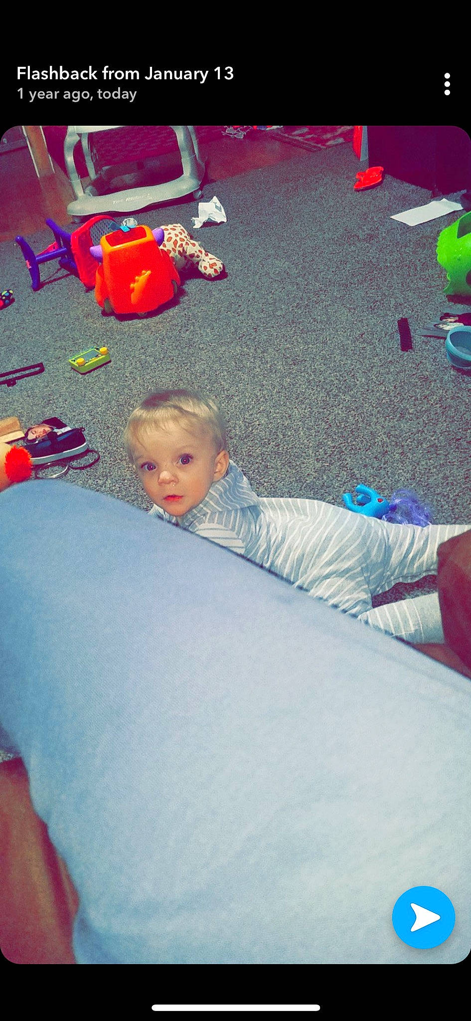 Paul Abel is registered to the contest to win money with this photo: baby, child, fun, leg, leisure, person, play, room, toddler, vacation