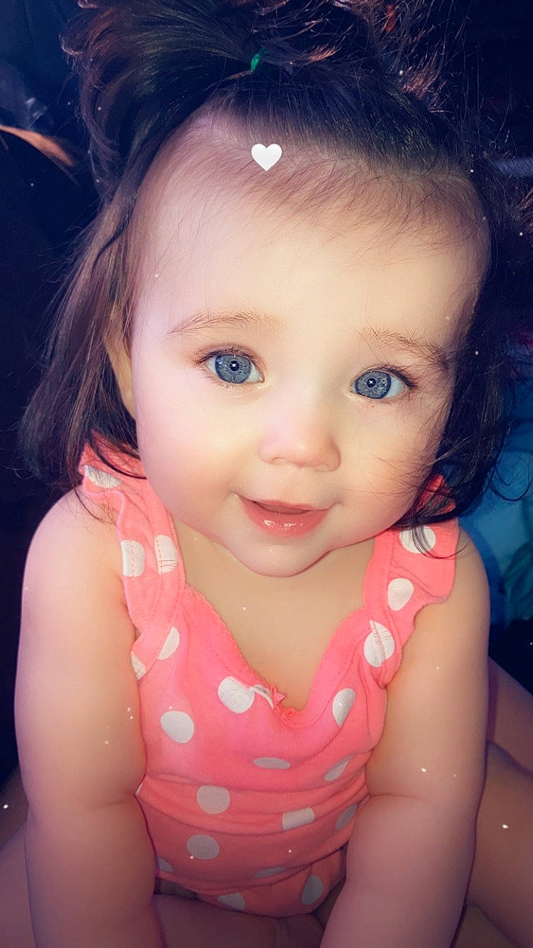 Peighton is registered to the contest to win money with this photo: baby, cheek, chin, cool, ear, eyebrow, eyelash, flash_photography, forehead, hand, happy, iris, jaw, lip, mouth, nose, person, pink, skin, smile